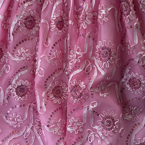 Rare Editions Dress- pink sequined